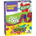 thumbnail image 1 of Fruit Roll-Ups, Fruit by the Foot, Gushers, Fruit Flavored Snacks Variety Pack, Gluten Free, Stocking Stuffer, 16 Ct, 10.2 oz, 1 of 1
