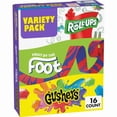 thumbnail image 1 of Fruit Roll-Ups, Fruit by the Foot, Gushers, Snacks Variety Pack, 16 Ct, 10.2 oz (Pack of 2), 1 of 5