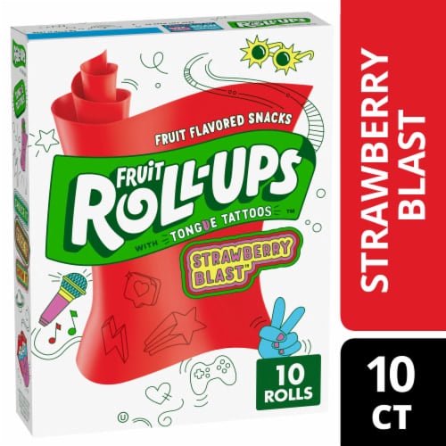 Fruit Roll Ups Gluten Free Strawberry Sensation Fruit Flavored Snacks 10 ct / 0.5 oz