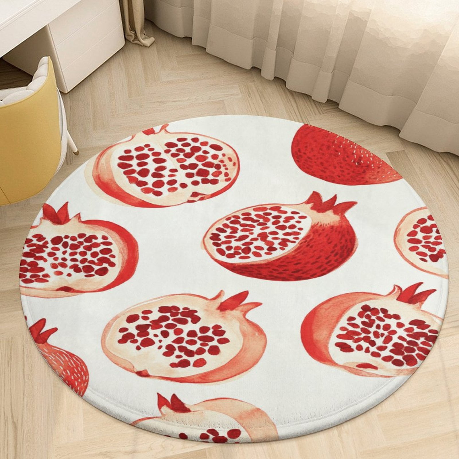 Fruit Round Area Rugs for Bedroom Living Room, 6FT Soft Indoor Circle ...
