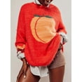 thumbnail image 1 of Fruit Round Neck Long Sleeve Sweater – Oversized Fit, Soft Stretch Knit, 1 of 8