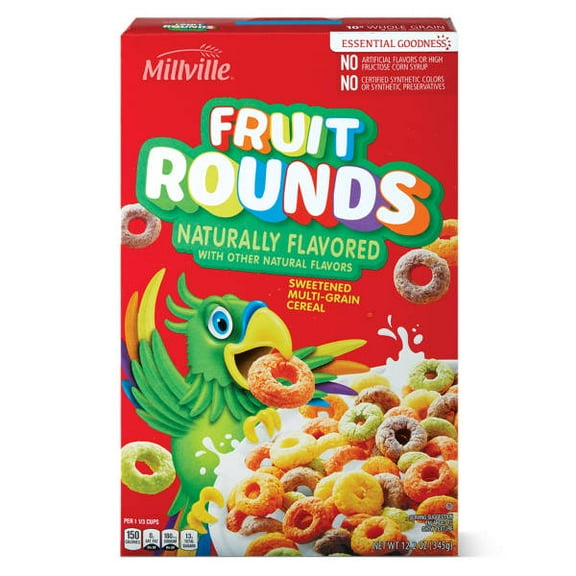 Millville Fruit Rounds Cereal, 12.2 oz - Pack of 2