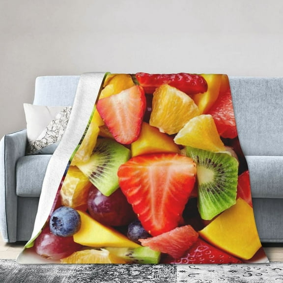 Fruit Salad Blanket Soft Throw Blanket For Couch Cozy Throw Blankets For Couch Bed Living Room Decoration 60"X50"