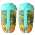 thumbnail image 1 of Fruit Salad Storage Cup With Lids and Fork,Plastic Airtight Food Storage Containers Reusable for Kitchen, Office, Party, Camping, 1 of 5