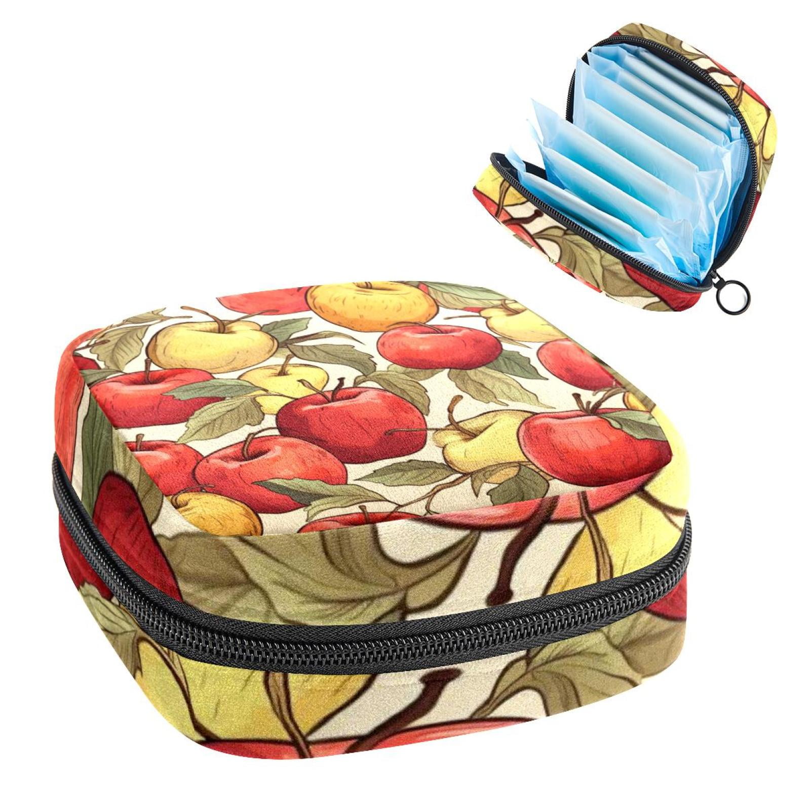 Fruit Sanitary Napkin Storage Bag with Plush Fabric, Sponge, and Oxford ...