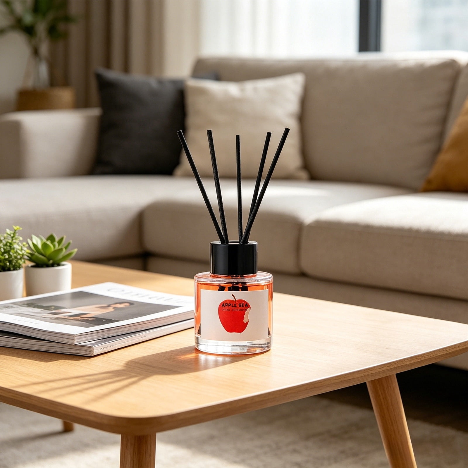 Fruit Scent Reed Diffuser Set, Long-Lasting Odor Eliminator Air ...