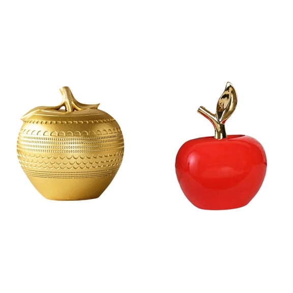 Fruit Sculpture Resin Figurine Ceramic Ornament Unique Creative Design for Home Office Decor