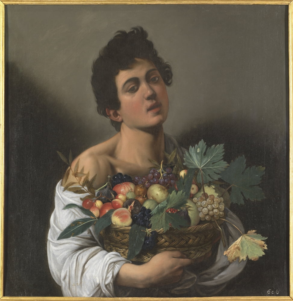 Fruit Seller (Boy With Basket Of Fruit) Canvas Art - (24 x 36)