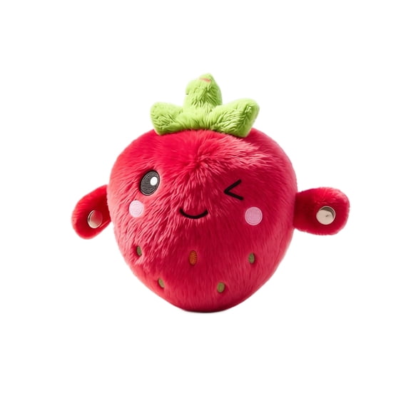 Fruit Sensing Beat Piano Plush Toy, Interactive Musical Stuffed Animal Sensory Play and Parent Child Fun Red