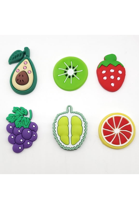 Fruit Series Hole Shoes Flower Shoe Buckle PVC Soft Glue Drop Plastic Shoe Accessories