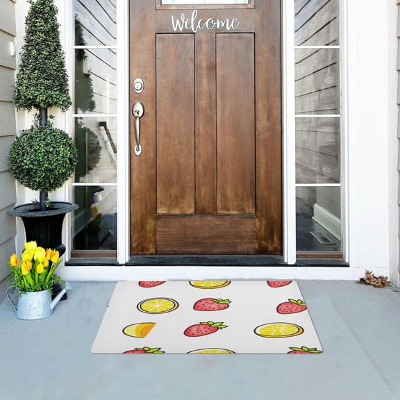 Fruit Series Versatile Absorbent Door Mat, Non-Slip, Easy to Clean 32''x20''