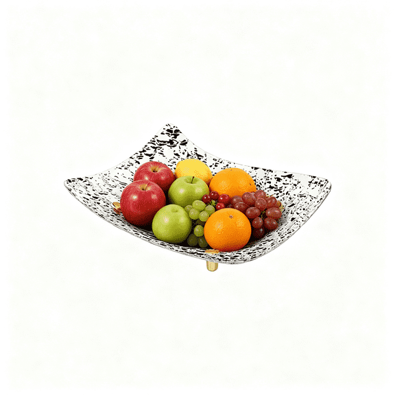 Fruit Serving Tray | Dessert Platter| Snack Display Dish for Coffee Table | Dry Fruit and Appetizer Serving Plate | Home Kitchen Entertaining