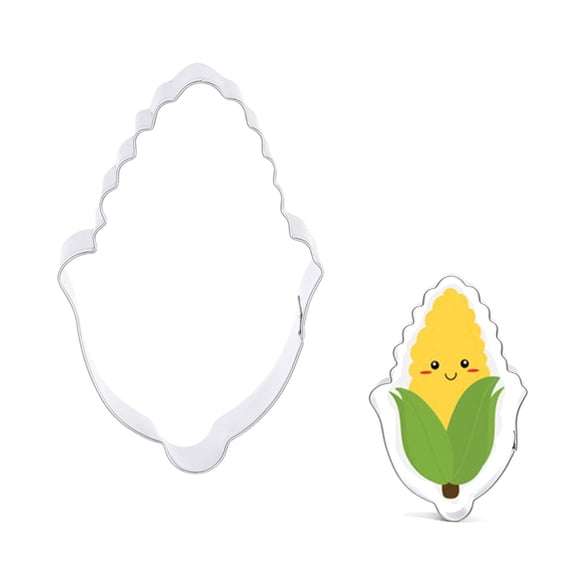 Clispeed Fondant Cookie Cutter Stainless Steel Corn Mold for Cake Chocolate Biscuit and Vegetable