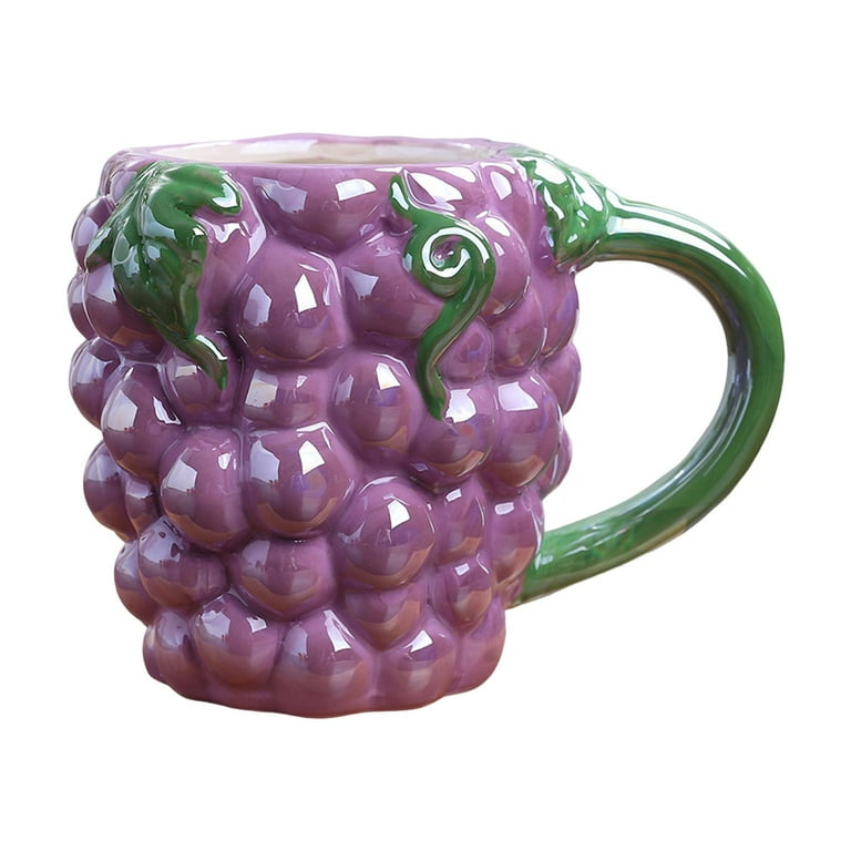 Fruit Shape Coffee Mug Ceramic Mug Hot or Cold Drinks Creative Tea Water  Cups Reusable Morning Cup for Wedding Daily Using Housewarming Home Grape -  Walmart.com