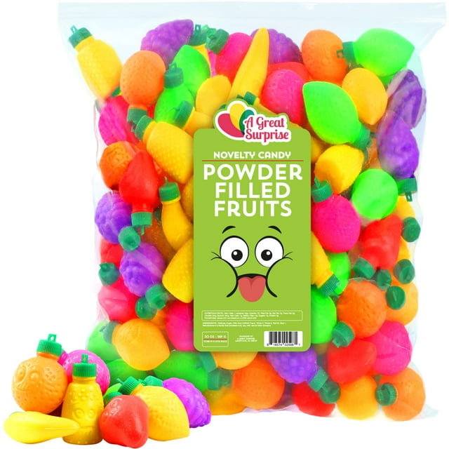 Fruit Shape Powder Filled Candy Bulk Parade Candy Old Fashioned