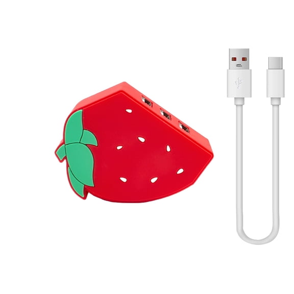 Fruit Shaped 3-Port USB Hub with Charging and Data Transfer Support – Compact Laptop USB Splitter for Keyboard, Mouse, Flash Drive, Office, Home and Travel Use