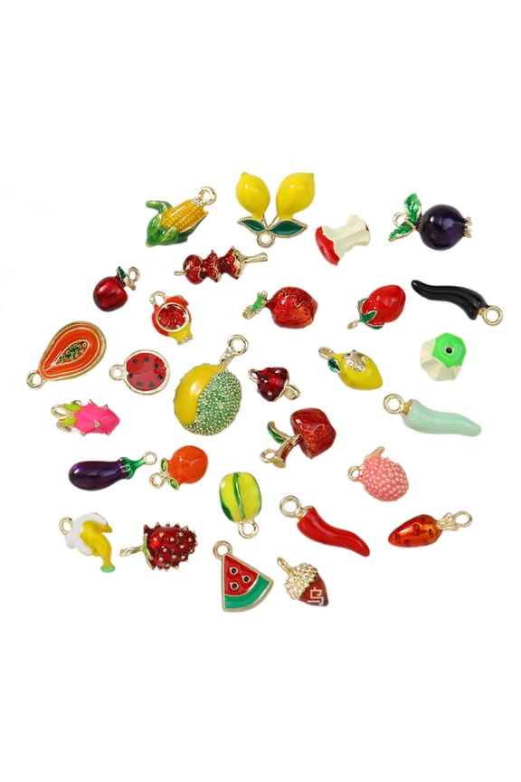Fruit Shaped Alloy Charm Crafting Supplies With Secure Hook and Long Time Use