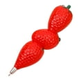 thumbnail image 1 of Fruit Shaped Ballpoint Pen Set | Magnetic for Easy Storage | Fun Apple Orange Watermelon Pineapple Banana Strawberry Designs | 0.7mm Black Ink | 10ml | Pack of 6, 1 of 5