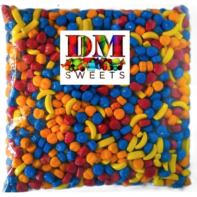 Fruit Shaped Candy - MZF22 2 lbs of Fresh Hard Sweet Banana Strawberry