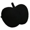 thumbnail image 1 of ﻿ Fruit Shaped Pillows Apple Shaped Throw Pillow, Soft Velvet Plush Fun Home Decor of Fruit Themed Shaped Cushions, Decorative Shaped Pillow for Couch Bed, Black, 17.7 x13.7 inches, 1 of 5