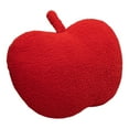 thumbnail image 1 of ﻿ Fruit Shaped Pillows Apple Shaped Throw Pillow, Soft Velvet Plush Fun Home Decor of Fruit Themed Shaped Cushions, Decorative Shaped Pillow for Couch Bed, Red, 17.7 x13.7 inches, 1 of 5