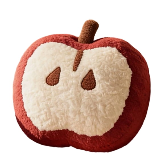 Fruit Shaped Throw Pillow for Kids|Soft Stuffed for Home Couch Bed Sofa|Safe Indoor Play Accessory, 40 cmx40 cm, Watermelon Red