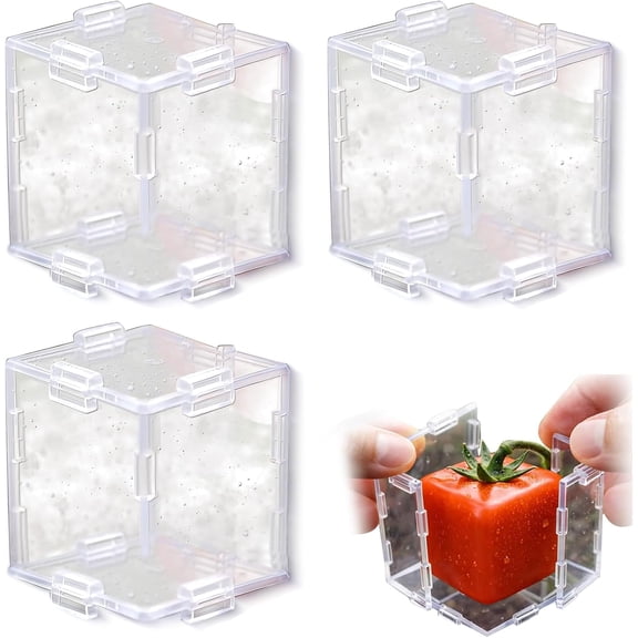 Fruit Shaping Mold for Growing Unique, 3Pcs Triangular & Cubic Fruit Shaped Molds for Tomato/Strawberry... Reusable Transparent Plastic Fruit Vegetable Growing Molds for Garden(xxw)
