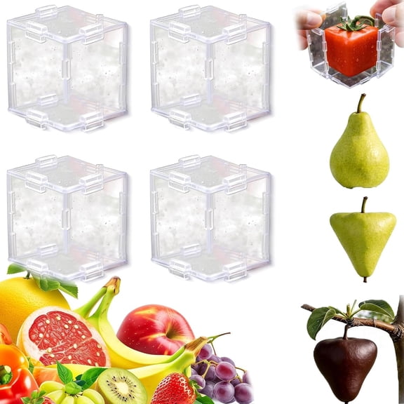 Fruit Shaping Mold for Growing Unique Vegetables, Creative Cube Shaped Fruit Vegetable Mold, Plant Shaper for Home Gardeners Lunch Boxes Educational Projects Garden Party Garnishes