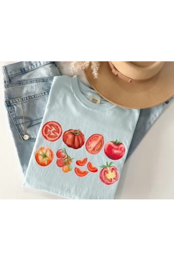 Fruit Shirt Boho Fruit Shirt Tomato Shirt Tomato Tee Vintage Graphic Tees Foodie Shirt Plant Lover Shirt Garden Shirt T Shirt All Size S-3XL