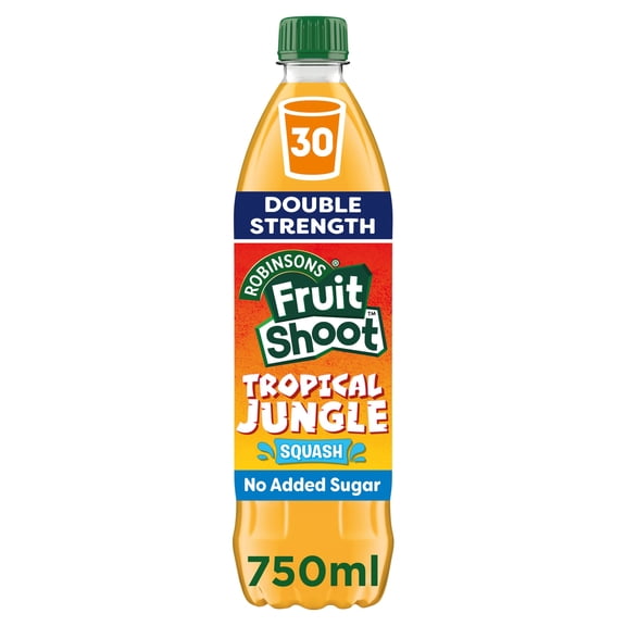 Fruit Shoot Double Strength Tropical Jungle No Added Sugar Squash 750ml, Imported from Britain