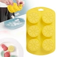 thumbnail image 1 of Fruit Silicone Mold, Gummy Bear Mould, Candy Mold, Ice Cube Tray, 6-Cavities Fruit Shaped Reusable Baking Tray for Chocolate,Candy,Cake,Ice Cube & Jelly, 4.5" x 7.5", Lemon, 1 of 7