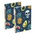 thumbnail image 1 of Fruit Skeleton Ring Binder Notebook Journey Note Diary College Ruled Spiral Notebook Study Loose Leaf Paper A5 60 Pages, 1 of 8