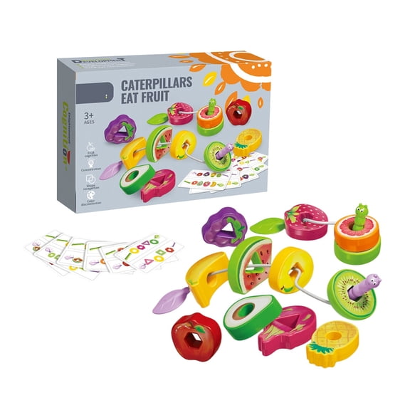 Fruit Skewers Gluttonous Worm Game, Tabletop Logical Thinking Educational Toy, Gift for Kids 3+