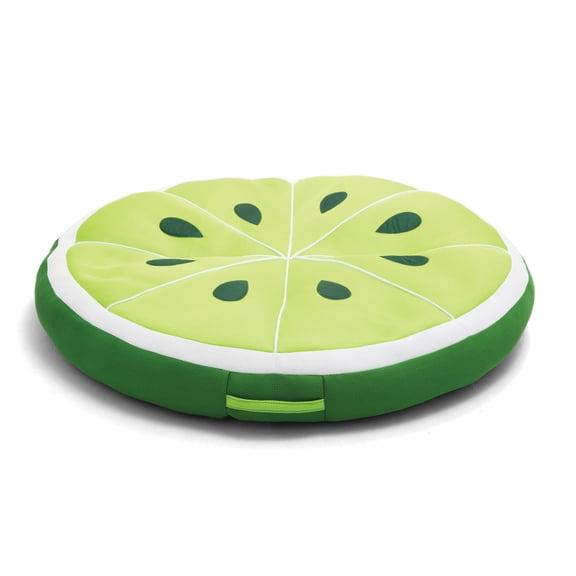 Big Joe Fruit Slice Float No Inflation Needed Pool Lounger, Lime Mesh, Quick Draining Fabric, 4 feet Big