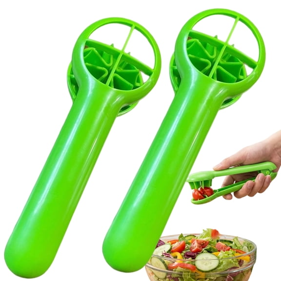 Fruit Slicer Handheld, 2026 New Grape Cutter, Grape Cutter Grape Tomato Slicer with Ergonomic Long Handle Handheld for Vegetable Fruit Salad