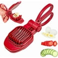 thumbnail image 1 of Fruit Slicer, Handheld Egg Slicer Dicer, Hard Boiled Egg Cutter, Strawberry & Kiwi Slicer, Stainless Steel Kitchen Gadget, Rapid Slicing for Soft Fruit, Bananas, Mushrooms & Cucumbers, 1 of 7