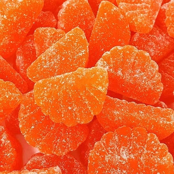 Fruit Slices Jelly Candy, Soft Chewy Orange Flavor, 8 oz