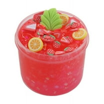 Fruit Slime Sensory Toy Set for 5-7 Years, DIY Simulation Play, Stress Relief Putty, Soft Sensory Material
