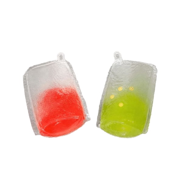 Fruit Slushie Bag Squishy Toy, Transparent Ice Smoothie Squeeze Toy Liquid Filled, Jelly Stress Relief Fidget Toy, Random Color Sensory Squishy for Kids Adults, Party Favor Gift