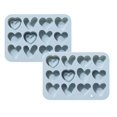 thumbnail image 1 of Fruit Snack Molds Silicone 12 Even 6 Different Kinds Of Love Shape Silicone Molds Baking Chocolate Molds Candy Drip Gel Cake Molds, 1 of 9