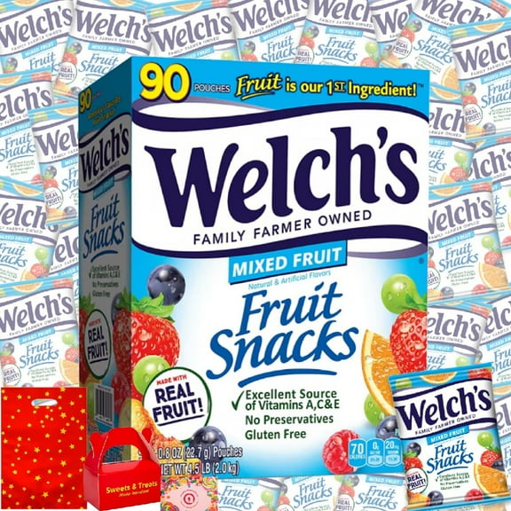 Fruit Snacks Welch's Gummy flavor, 72 ounce individually packaged assorted healthy snacks, Halloween snacks Fruit Snacks Welch's gummy flavor