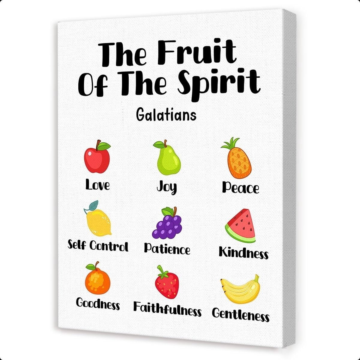 The Fruit of the Spirit Canvas Wall Decor,Christian Wall Art for Kids ...