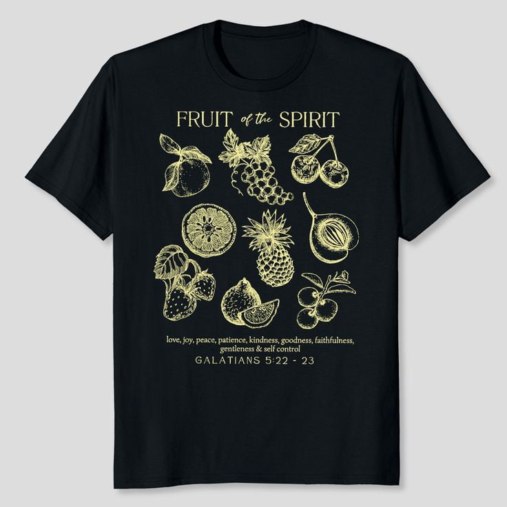 Fruit of the Spirit Christian Aesthetic Bible Verse Comfort Colors ...