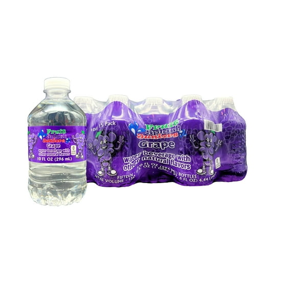 Fruit Splash Juniors, Water Bottles, Grape, 10 fl oz, 15 Pack Bottles