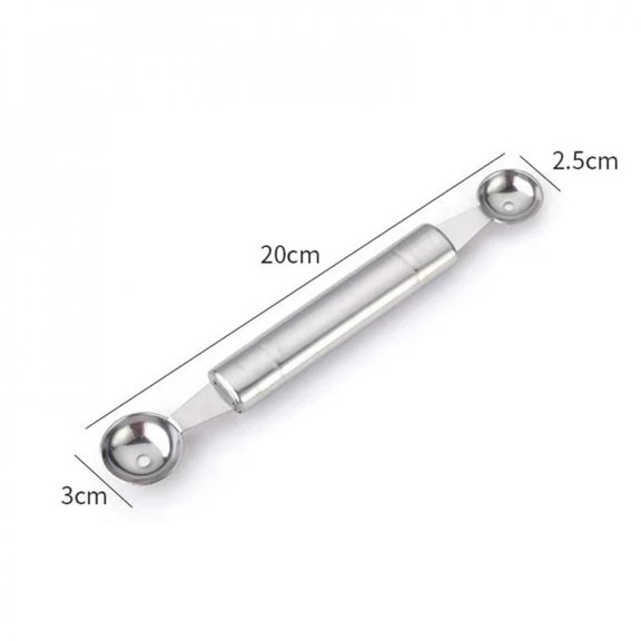 Fruit Spoon Digging Double Headed Stainless Steel Portable Multifunctional Melon Baller Scoop DIY Fruit Platter Ball Tool TMZ