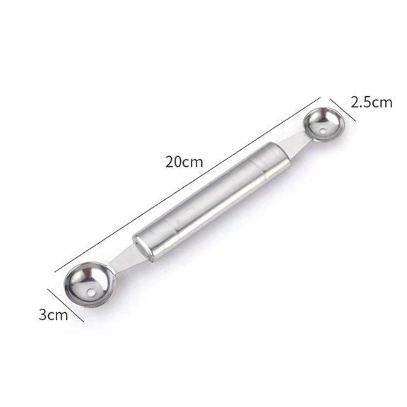 Fruit Spoon Digging Double Headed Stainless Steel Portable Multifunctional Melon Baller Scoop DIY Fruit Platter Ball Tool TMZ