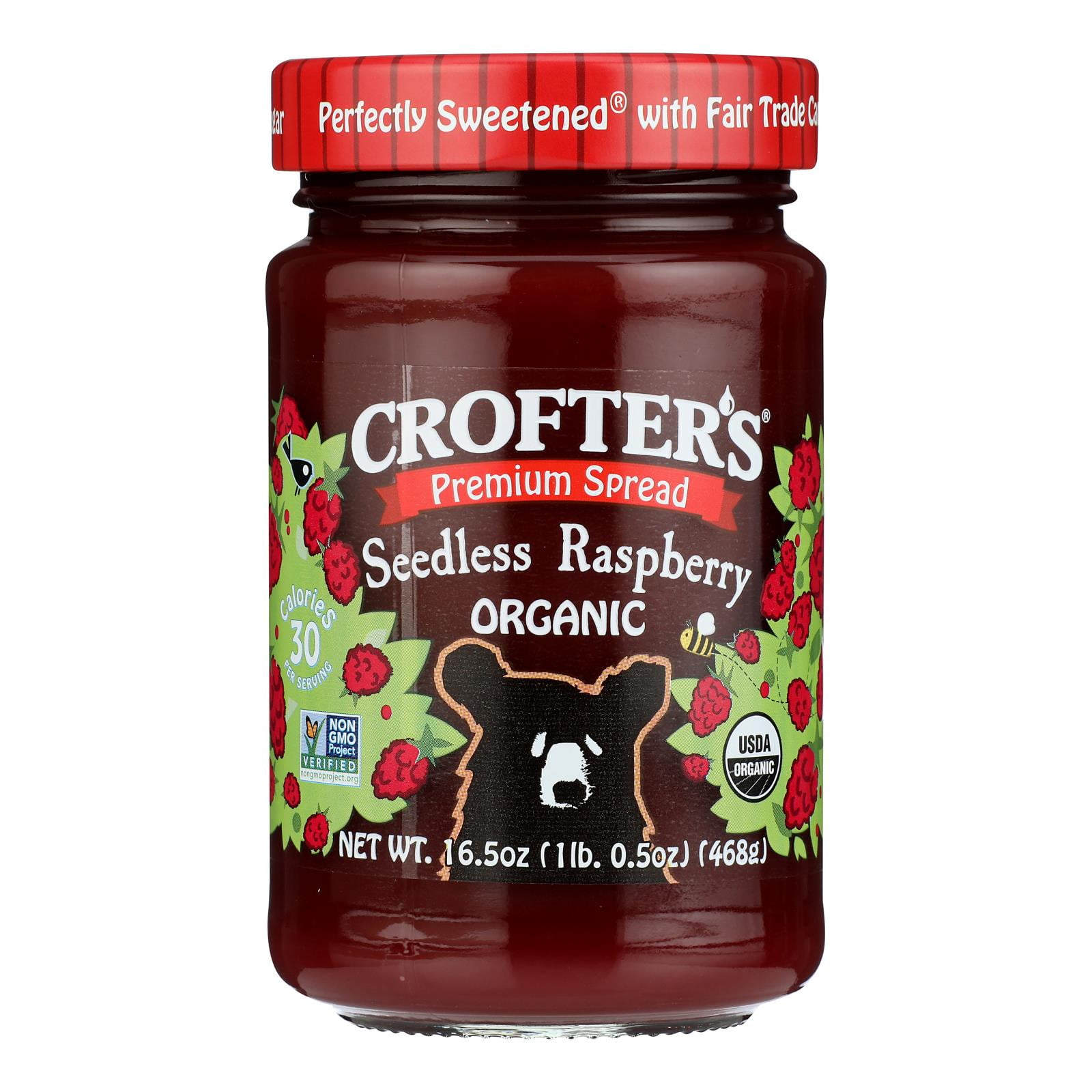 Crofters Fruit Spread - Organic - Premium - Raspberry - 16.5 Oz - Case ...