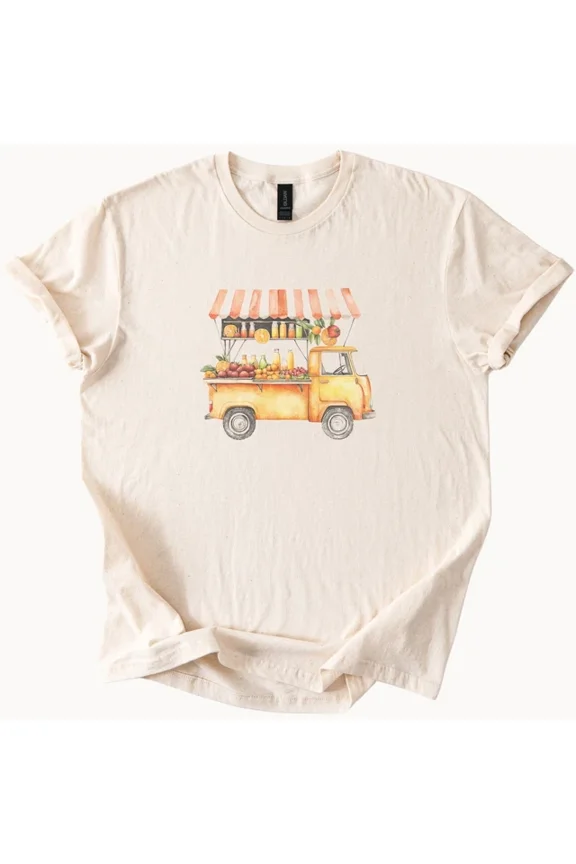 Fruit Stand VW Bus Shirt Summer Produce Tee Food Truck Graphic