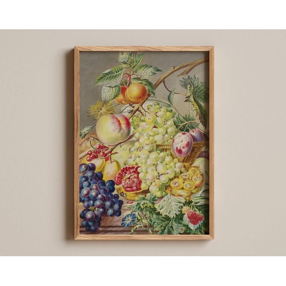 Fruit Still Life Print, Cornelis Ploos Van Amstel Vintage Fruit Illustration, Illustration, Timeless Food Decor, Exquisite Still Life Print Wall Art, Modern Wall Decor, 16x24 UNFRAMED