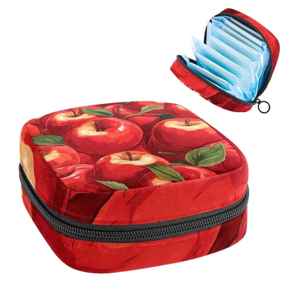 Fruit Storage Bag Small Bag Cosmetic Travel Pouch under Clothes Travel Pouch for Sanitary Napkin, Made of Velvet, Sponge, and Oxford Cloth
